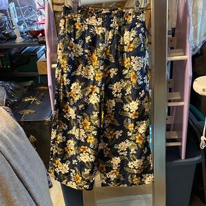 Land and Sea Floral Wide-Leg Pants